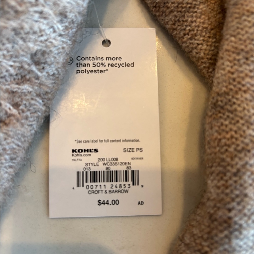Croft & Barrow Women's Brown Cardigan Sweater - Picture 5 of 8